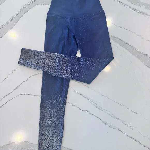 Beyond Yoga Blue Glitter Leggings - Picture 1 of 11